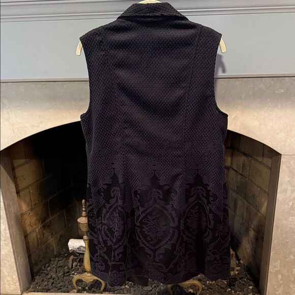 Peter Nygard Black Textured Vest size 14 - Picture 4 of 5
